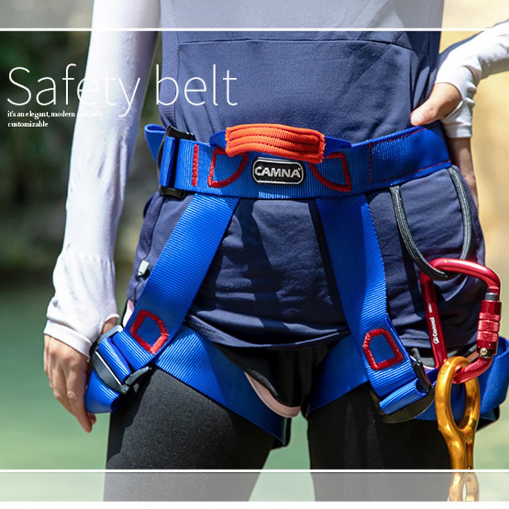 3xClimbing Harness Safety Belt Tree Climbing Rappelling Equip Blue