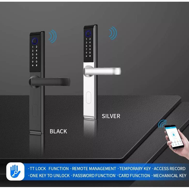 Khóa vân tay cao cấp quản lý qua App TTLock, chống nước, Wifi (tùy chọn), cửa sắt, nhôm, gỗ