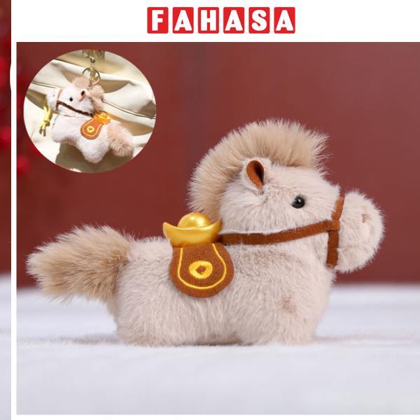 Móc Khóa Thú Bông Ngựa - Mã Đáo Thành Công - Tết Bính Ngọ 2026 - XM02 - Màu Nâu