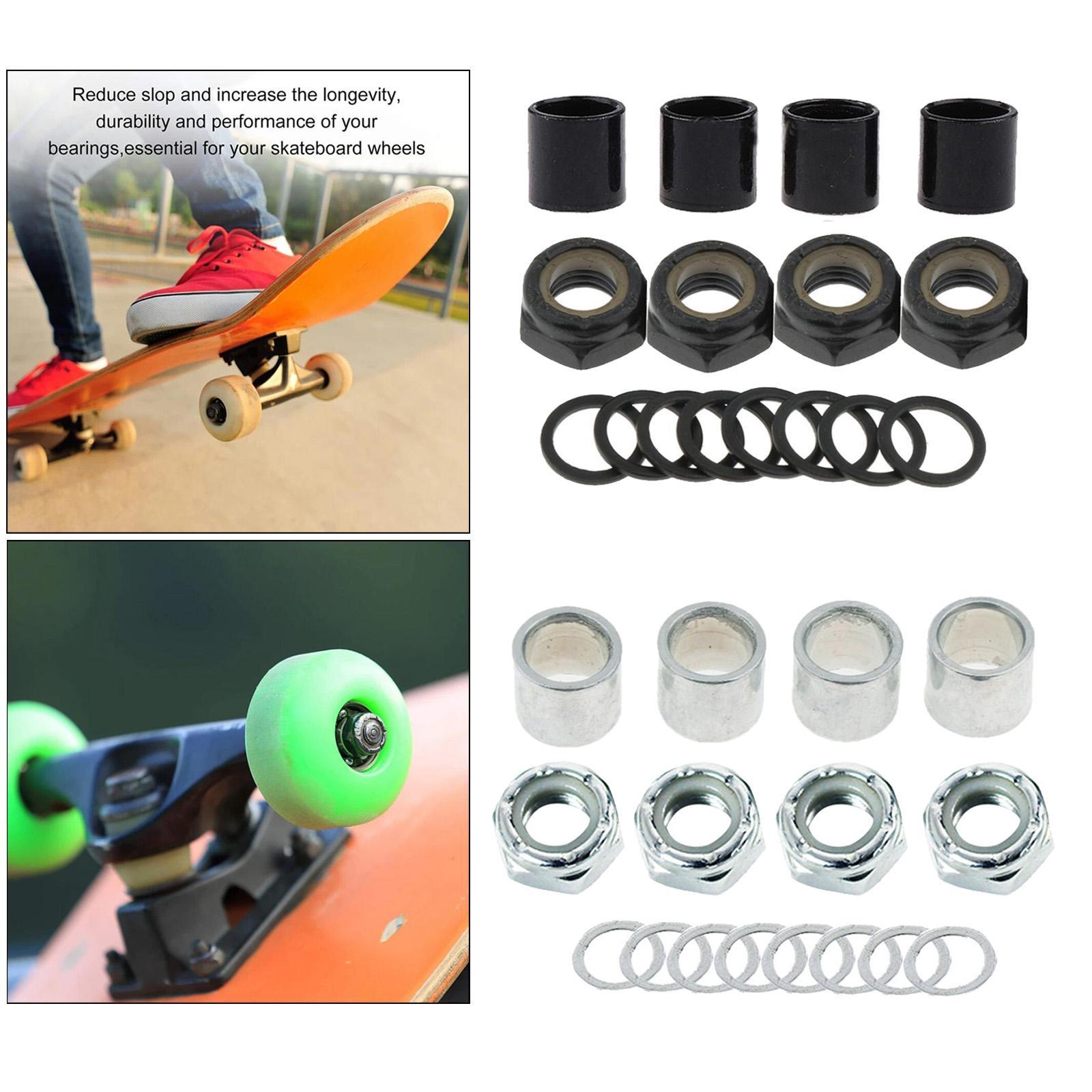 Skateboard Truck Axle Washers Spacers Nuts Longboard Rebuild Hardware