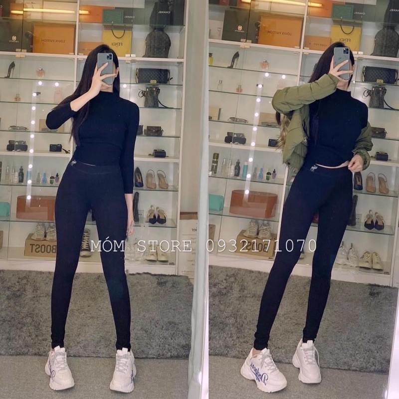 Quần Legging Dài Thêu Aber Xuất Xịn [Ảnh Thật 100