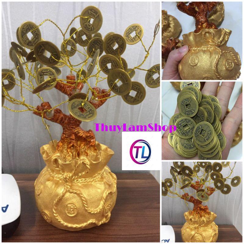 Cây tài lộc may mắn bằng xu đồng