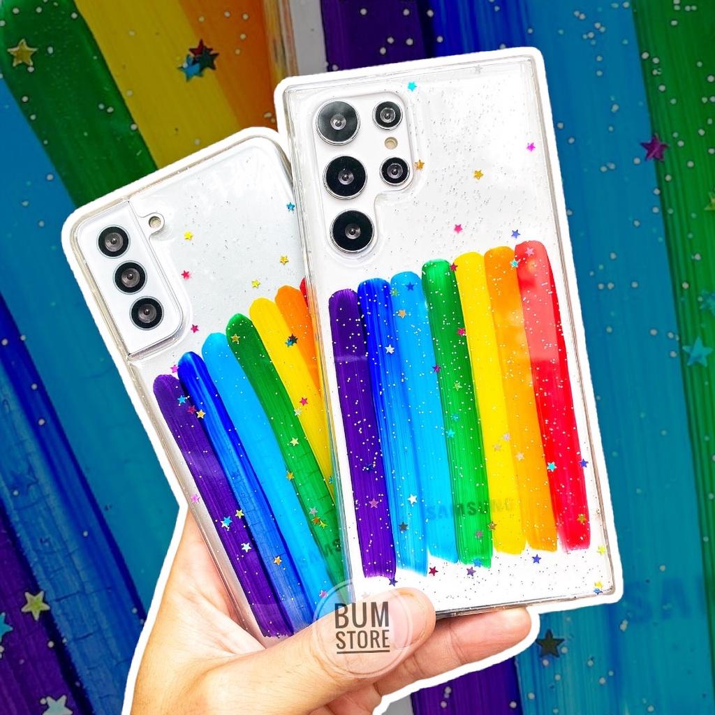 Ốp Lưng Sọc Cầu Vồng Cho Samsung Galaxy S22 Ultra / S22 Plus / S21 Ultra / S21 Plus / Note 20 Ultra / Note 20