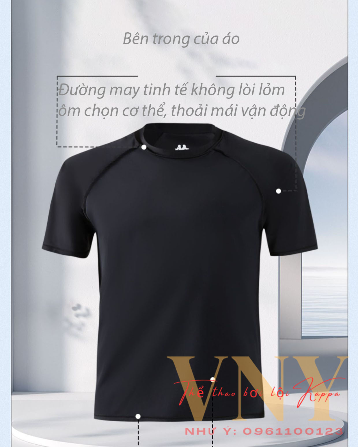 Áo Bơi Nam Cọc Tay Giữ Nhiệt Đi Bơi Đi Biển Thoáng Khí Nhanh Khô