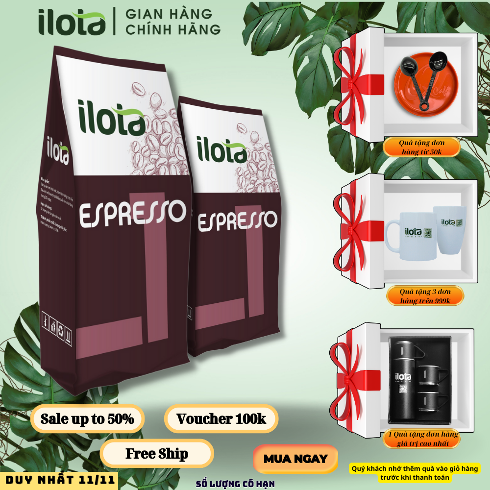 Cà Phê Nguyên Hạt Pha Máy ILOTA 1 ESPRESSO