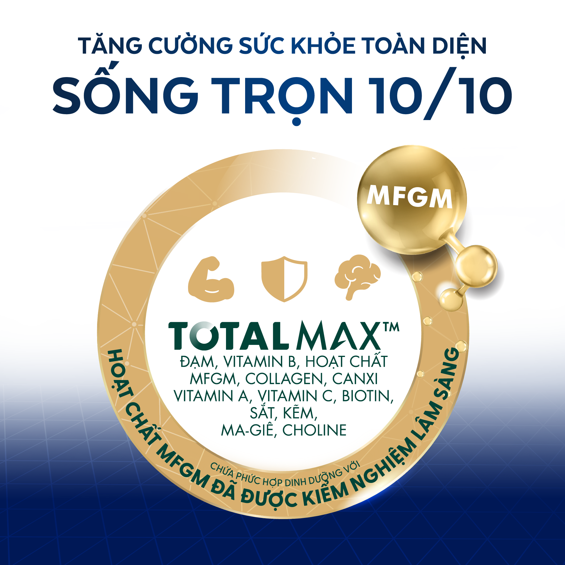 Bao bì mới - Sữa bột bổ sung dinh dưỡng Anlene Total 10 lon 400g
