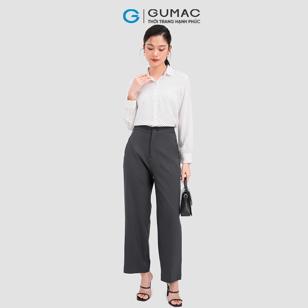 Quần ống suông túi mổ thời trang GUMAC QC11038