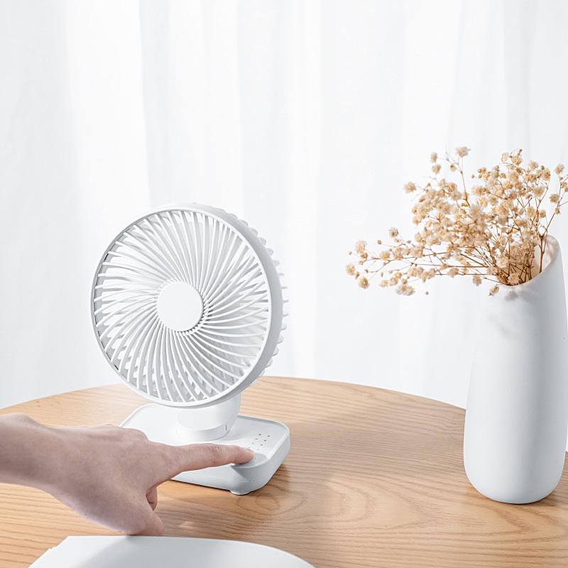 JIASHI Quạt Mini Để Bàn 4000mAh Sạc USB Không Gây Tiếng Ồn Tiện Dụng Cho Gia Đình / Văn Phòng Hàng nhập khẩu
