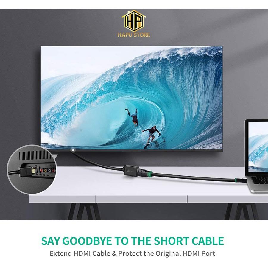 Cáp HDMI nối dài 0.5m Ugreen 10140 màu đen chính hãng - Hàng Chính Hãng