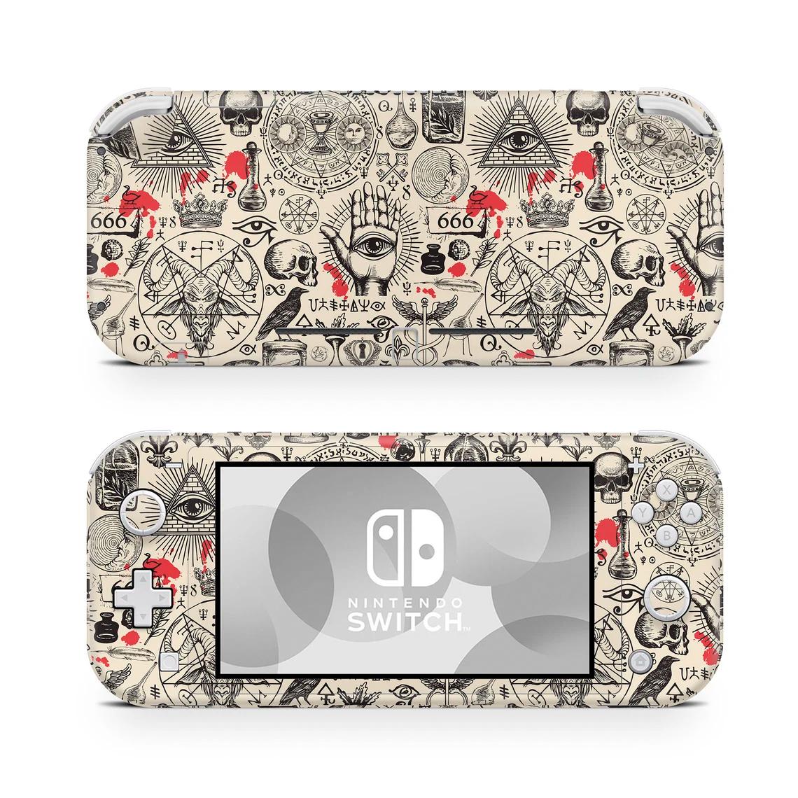 Skin decal dán Nintendo Switch Lite mẫu Illuminati (dễ dán, đã cắt sẵn)