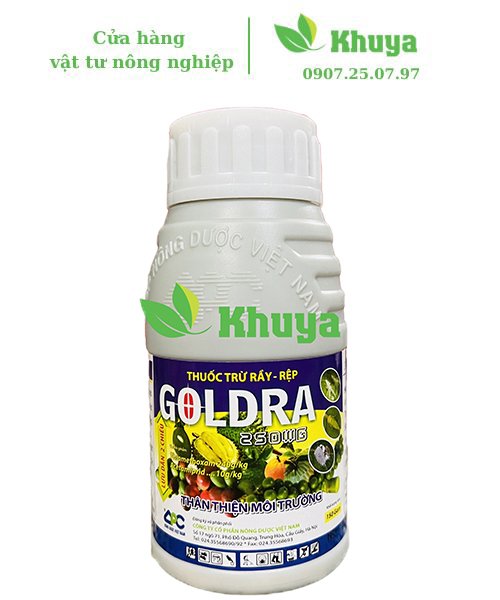 Thuốc trừ Rầy - Rệp Goldra 250WG 150gr Đặc trừ Bọ trĩ - Ruồi vàng