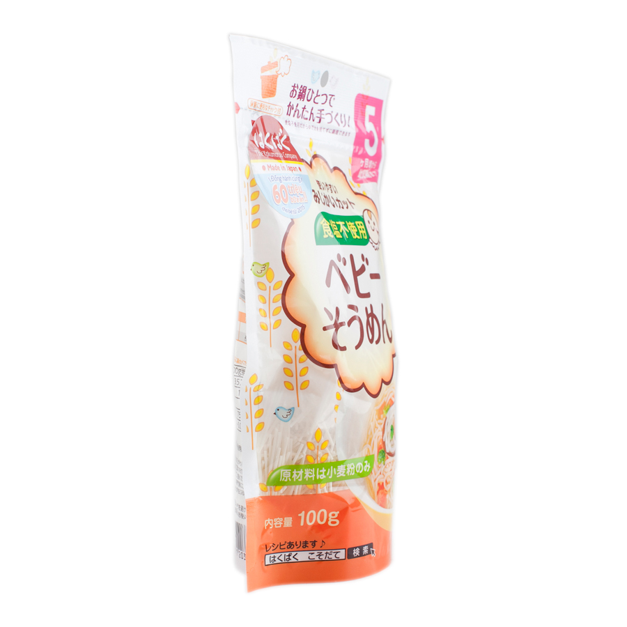 Mỳ ăn dặm Baby Somen HakuBaku 100g (Dành cho bé từ 5 tháng)