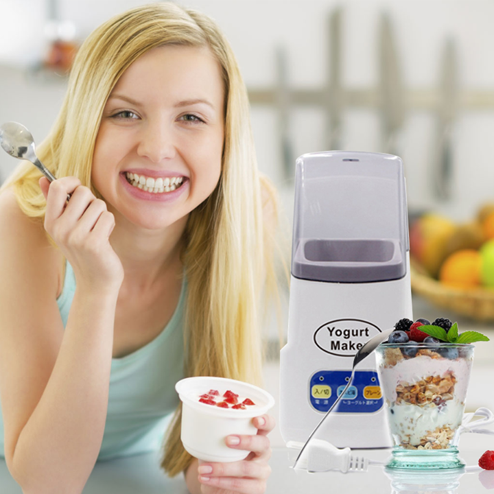 Máy Làm sữa Chua 3 Nút Tự Động Yogurt Maker Nhật - Làm Sữa Chua Tại Nhà Đơn Giản - Hàng Chính Hãng MINIIN