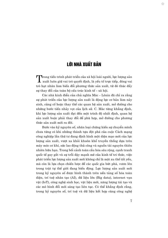 Phát triển lực lượng sản xuất mới để đột phá trong kỷ nguyên (Sách chuyên khảo)