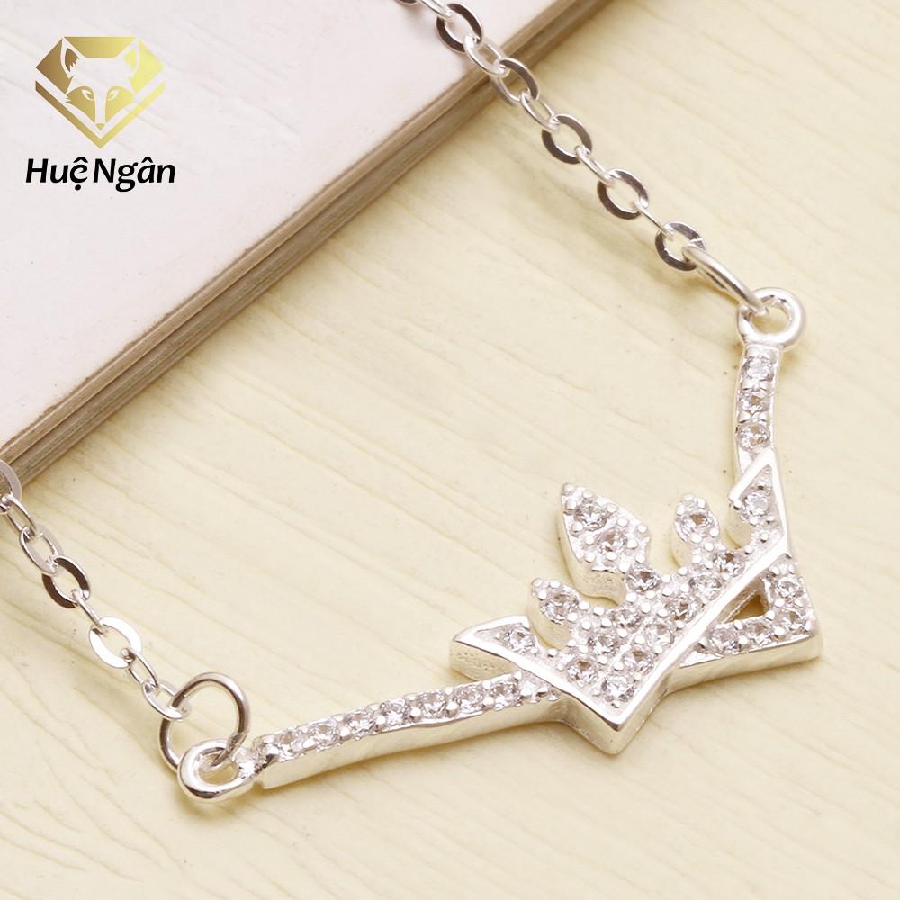 Dây chuyền bạc Ý 925 Huệ Ngân - Vương miện đẹp PP1464