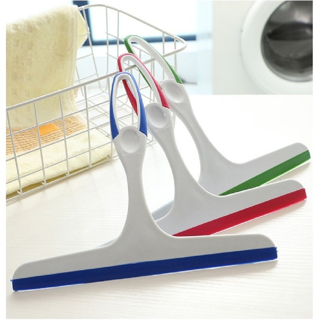 Cây gạt kính, gạt nước mini bằng cao su mềm có tay cầm và lỗ treo tiện dụng, siêu bền và chắc chắn lưỡi 25cm