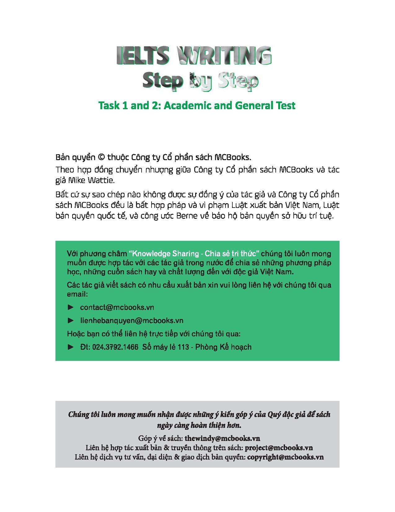 Ielts Writing Step By Step (Bộ Sách Ielts Mike)