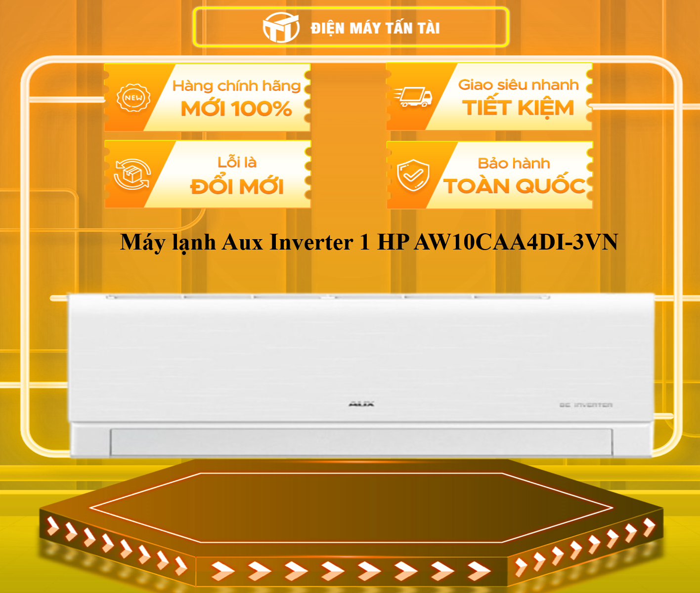 Máy lạnh Aux Inverter 1 HP AW10CAA4DI-3VN  - HÀNG CHÍNH HÃNG - CHỈ GIAO HCM