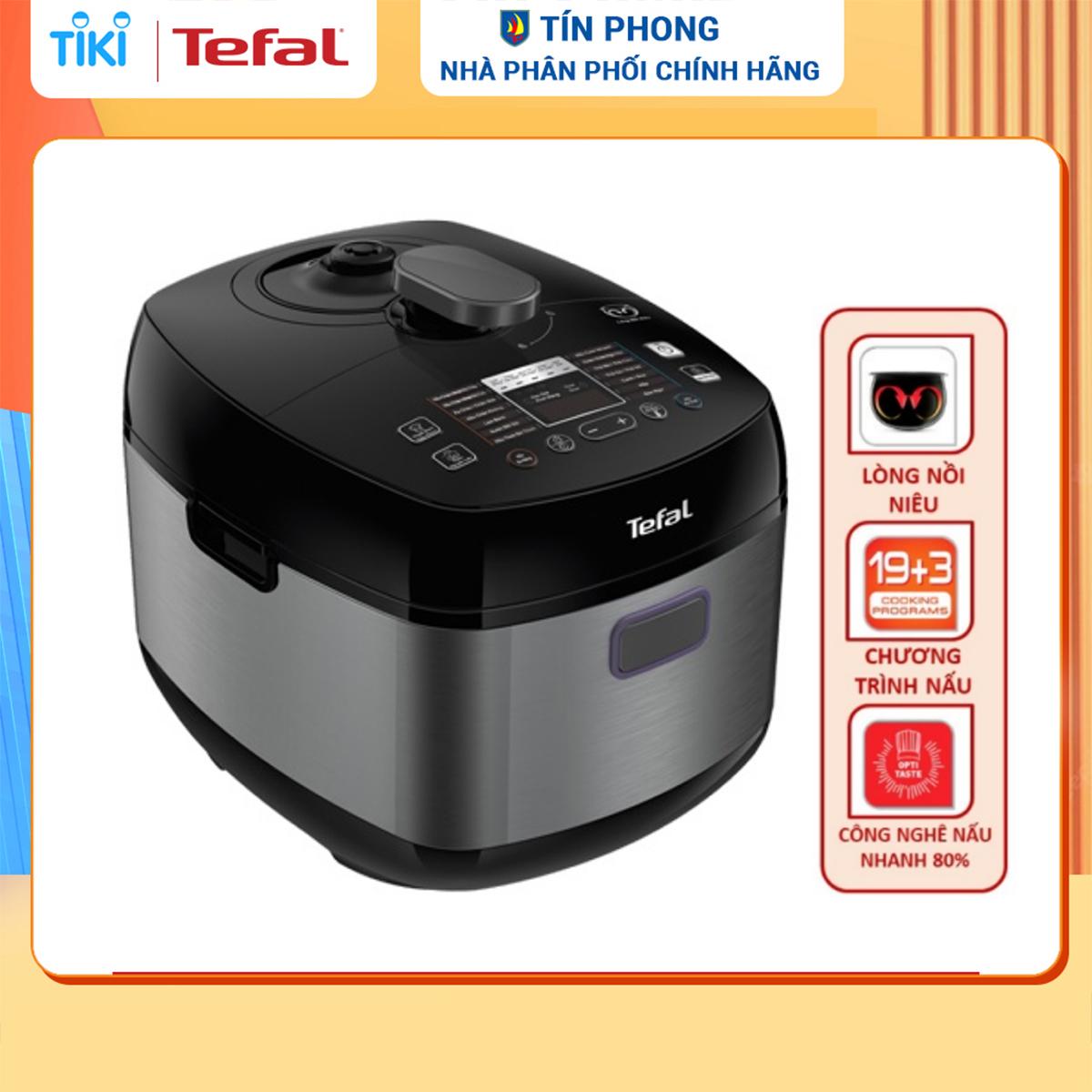 Nồi áp suất điện Tefal Smart Pro CY625868 - 5L, 1000W - Hàng Chính Hãng