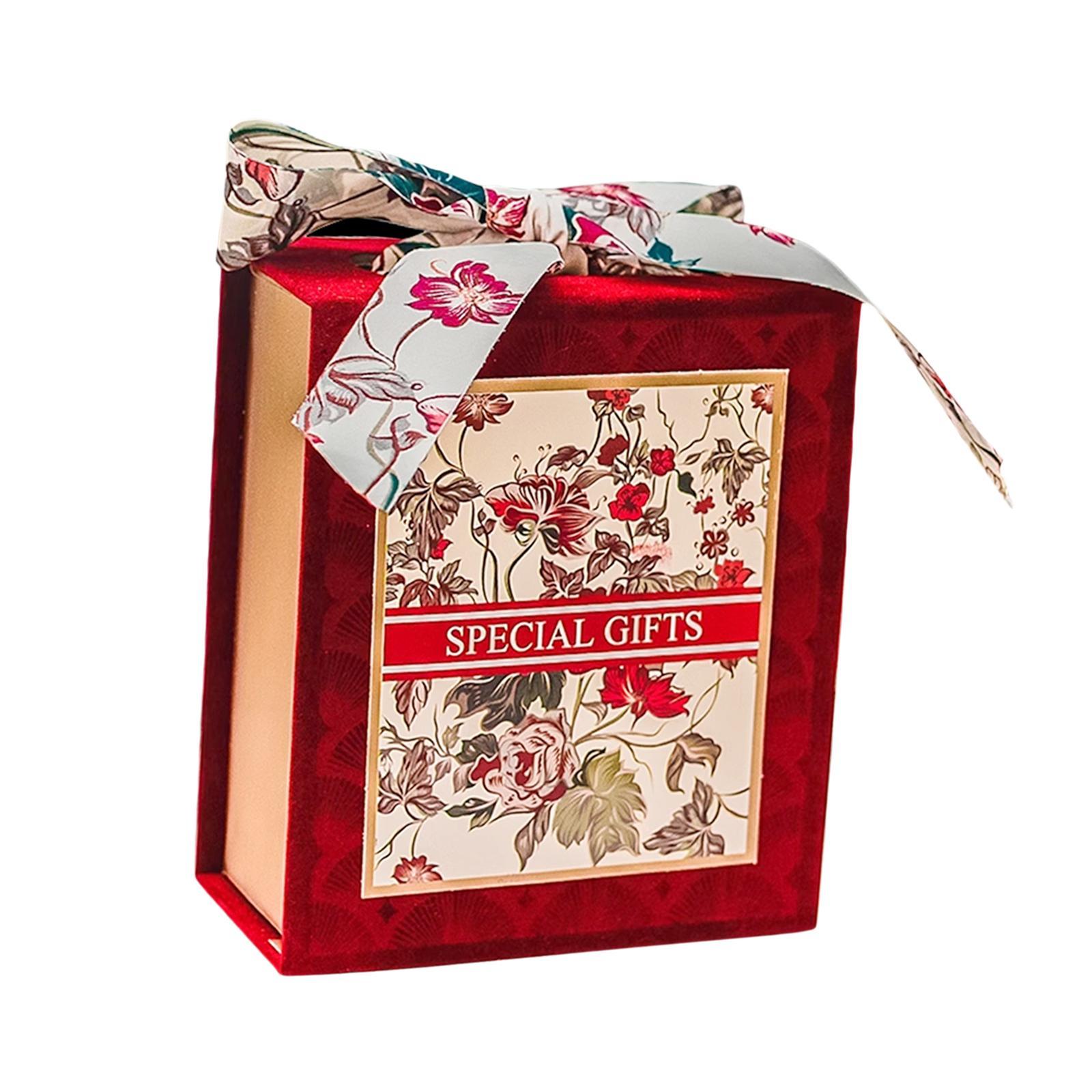 Wedding Candy Box, Candy Box Banquet Exquisite Gift Box with Ribbon, Wedding Favor Box for Mother's Day Party Graduation Table Decoration