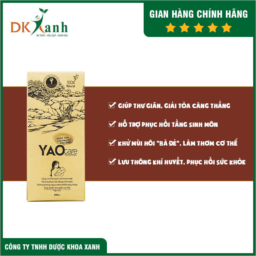 Thảo dược xông ngâm phụ khoa sau sinh Yaocare Mama ( chai 250ml)