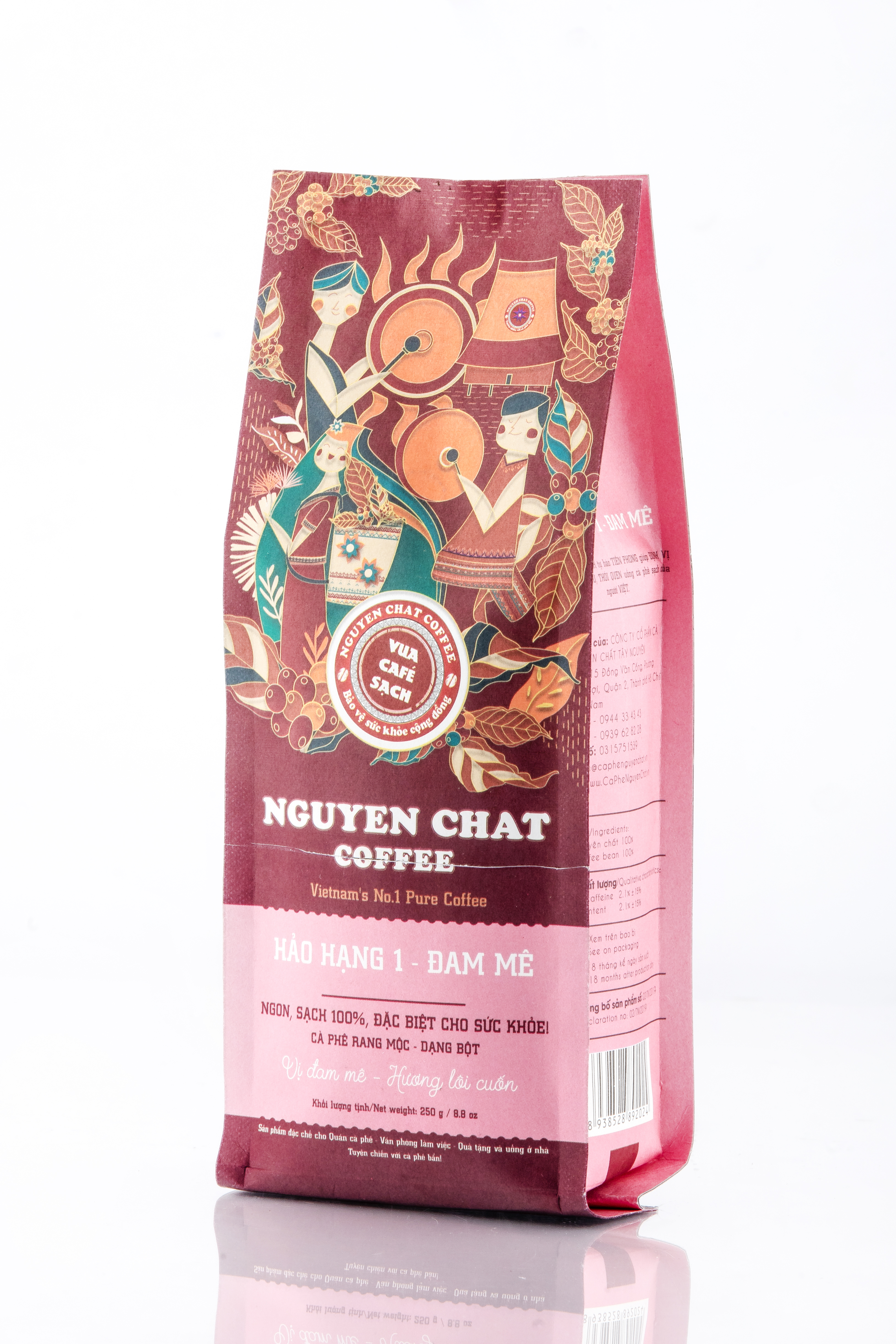 Hình ảnh Cà Phê Xay Nguyên Chất HẢO HẠNG 1 Premium Coffee No. 1 Phong Cách Ý Hương Thơm Nồng, Vị Đắng Đậm Đà, Hậu Vị Ngọt 250g