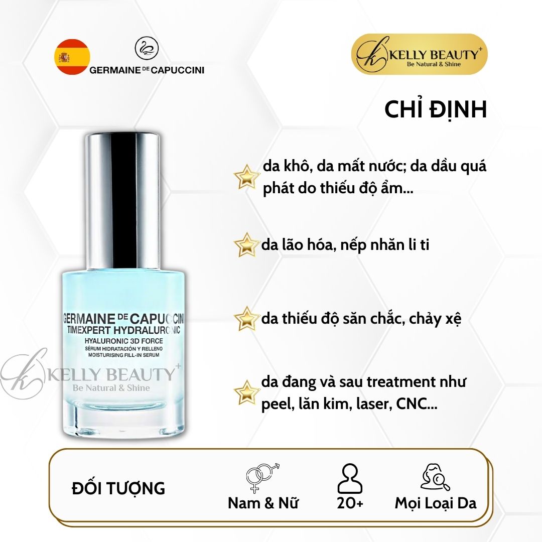 Tinh Chất Căng Mịn Làn Da Germaine Timexpert Hydraluronic 3D Force Moisturising Fill-In Serum | Kelly Beauty