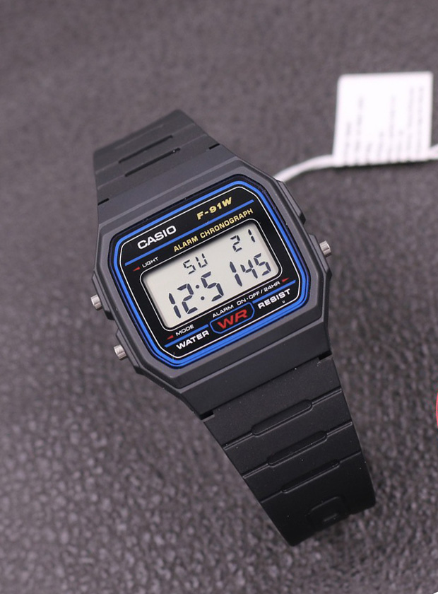 Đồng Hồ Unisex Chính Hãng Casio F-91W-1DG Dây Nhựa