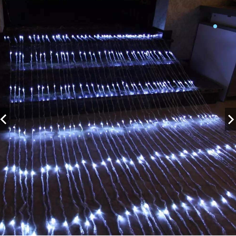 Đèn Led Thả Rèm Mưa Rơi/ Thác Nước, Màu Đơn - Đủ Màu loại 10 sợi nhiều chế độ nháy trang trí