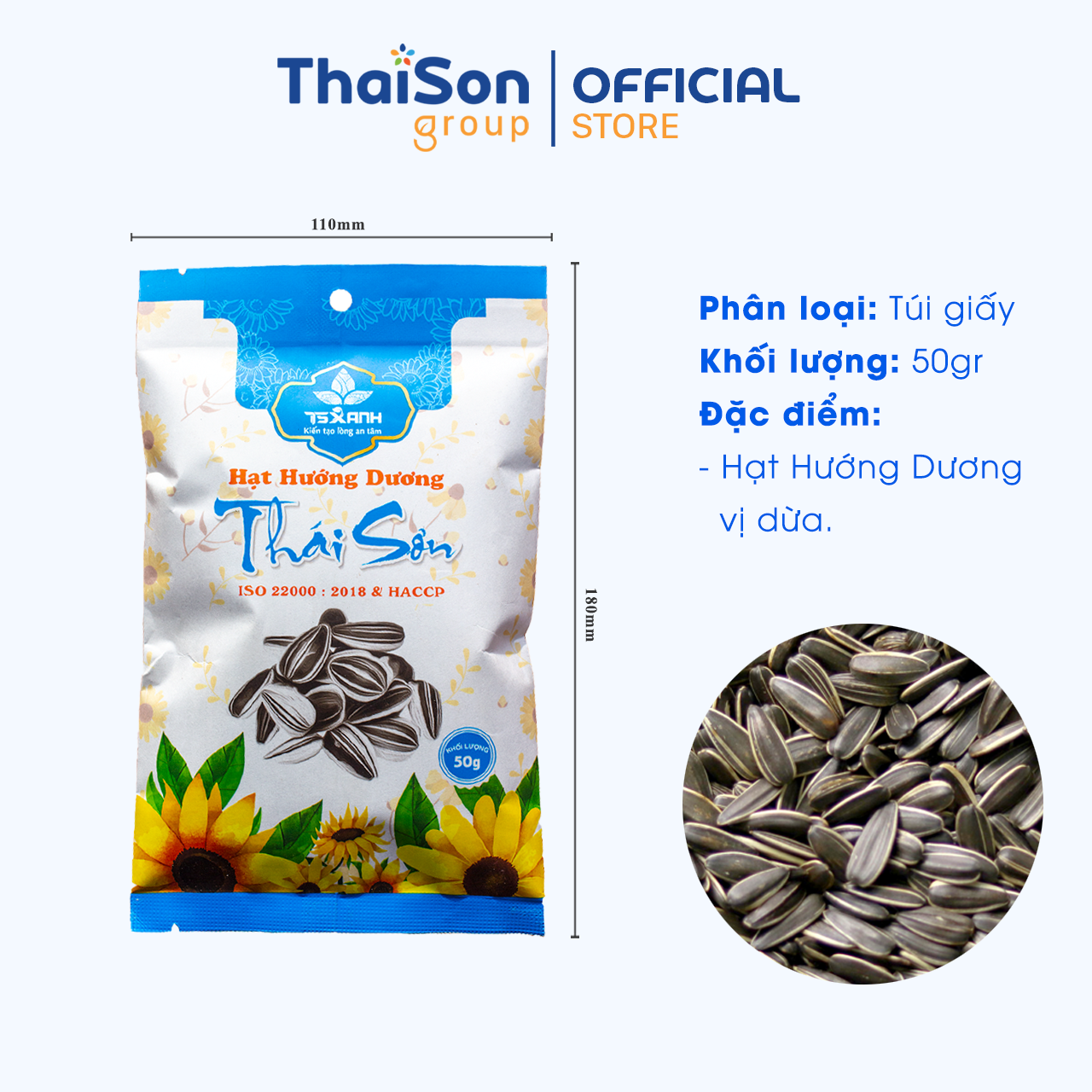 Hạt hướng dương Thái Sơn bịch 50g