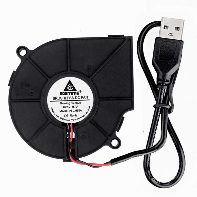 1PCS Gdstime 5V USB 75x15mm 75mm x 15mm 7515 DC Brushless Cooling Blower Fan 7515