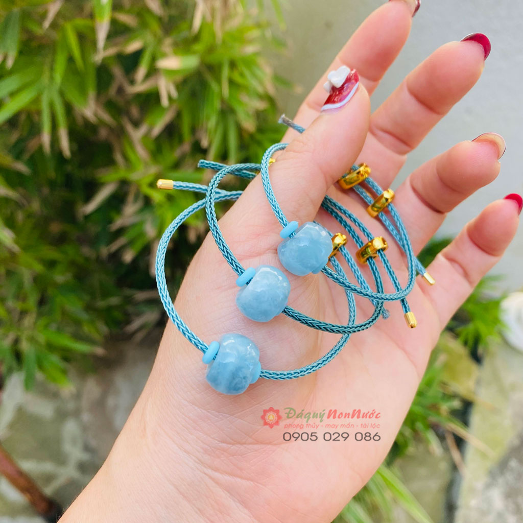 Vòng tay lu thống thạch anh Aquamarine