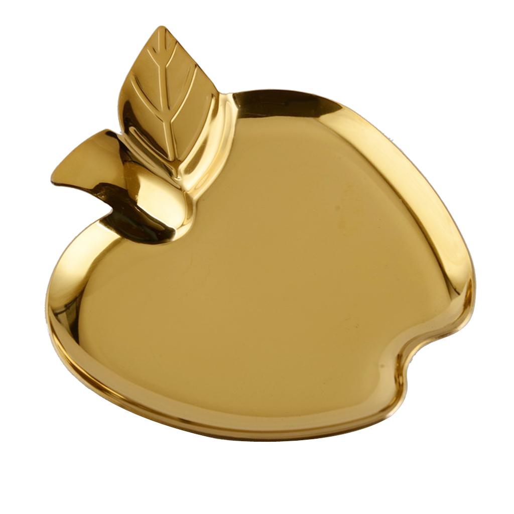 Stainless Steel Tea Fruit Tray Dish Plate Cosmetics Jewelry Organizer Heart