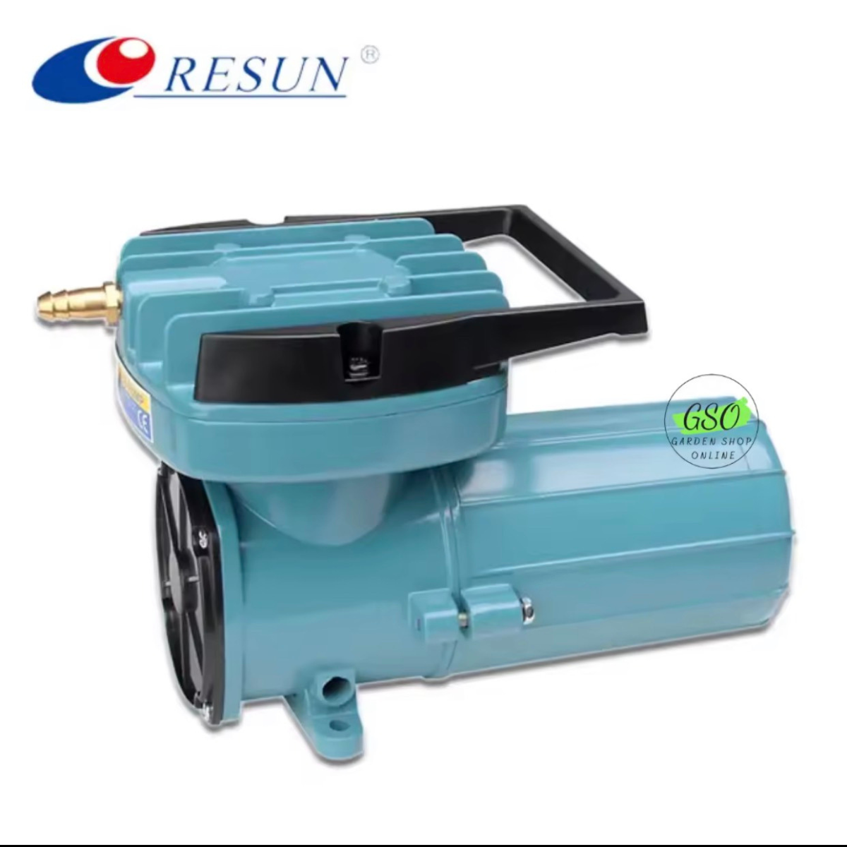 Máy bơm oxy 12v - 35w chuyên dùng trong vận chuyển thủy-hải sản thương hiệu RESUN model MPQ-903 - 6 vòi ra khí