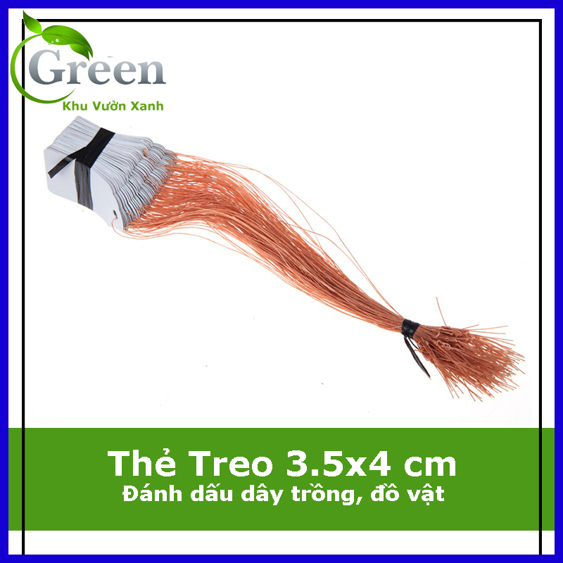 Set 100 thẻ tag ghi tên đánh dấu cây trồng bằng nhựa chống thấm nước 3.6x2.5cm
