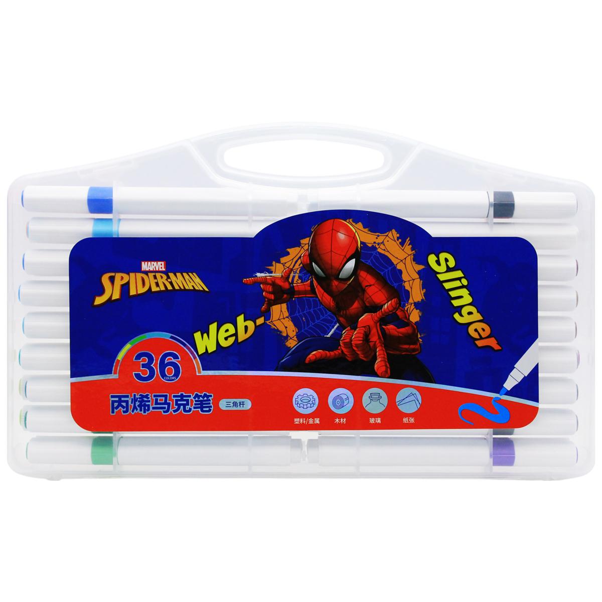 Hộp 36 Bút Lông Màu Acrylic Spider-Man - Ume A60028-A2X