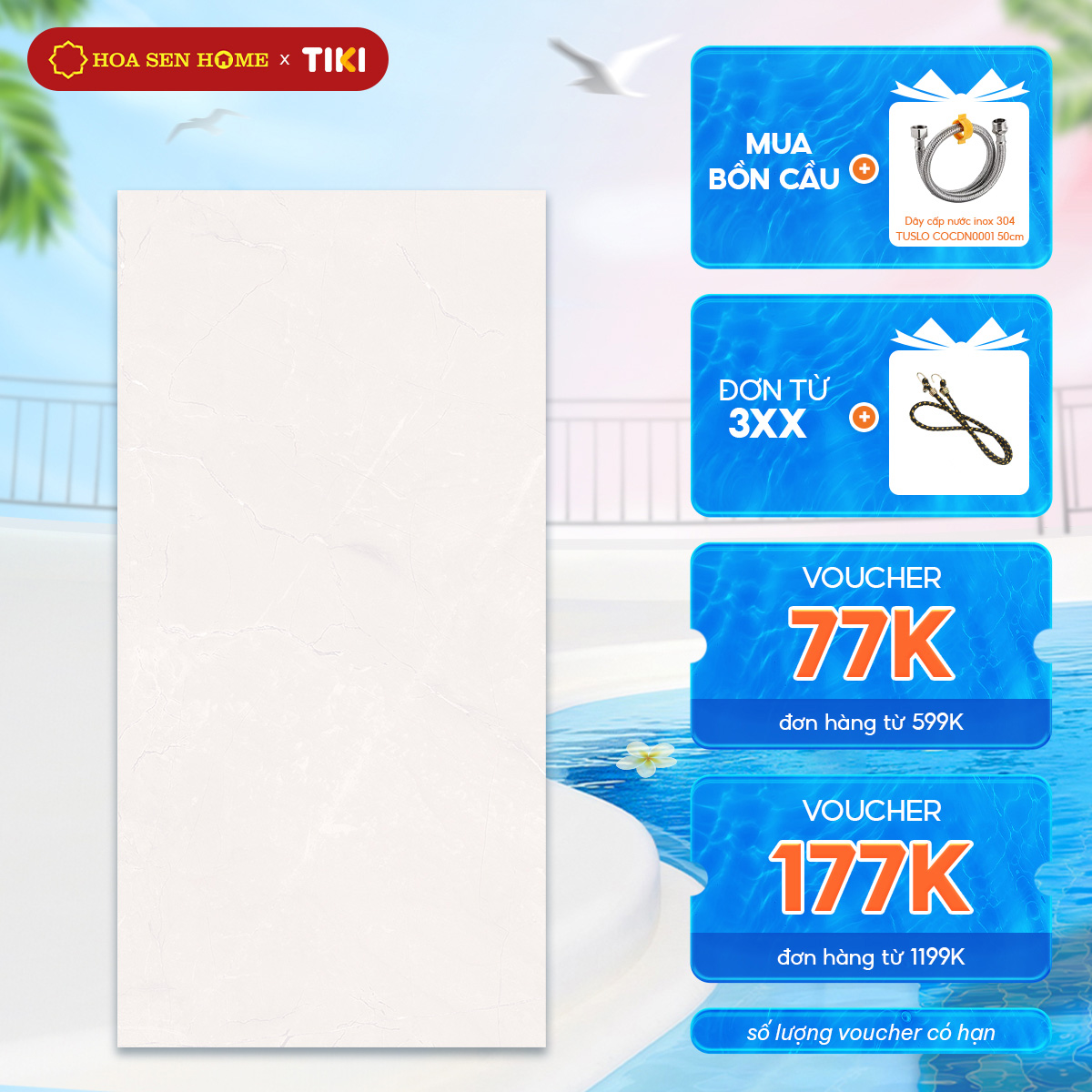 Gạch men ốp tường LUSTRA INCF0300600001TN màu be nhạt cao cấp, hiện đại, độ hút nước dưới 0.5%, kích thước 300mmx600mm, thùng 6 viên - Hàng chính hãng