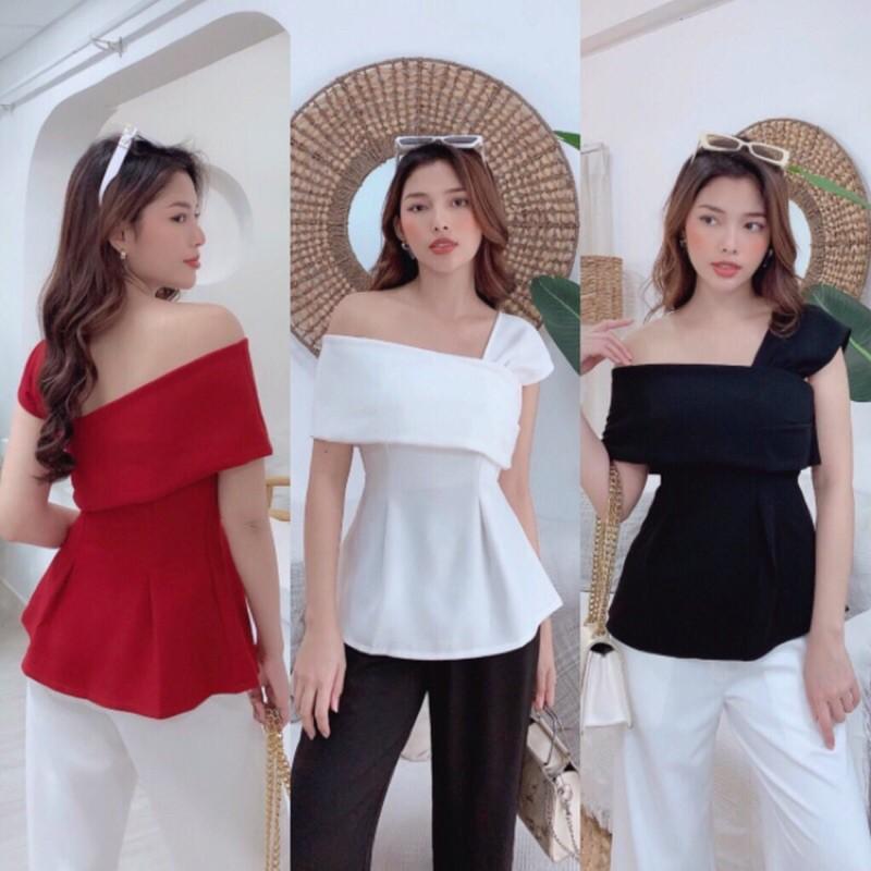 Áo lệch vai thanh lịch (có ảnh thật) có 3 màu có size