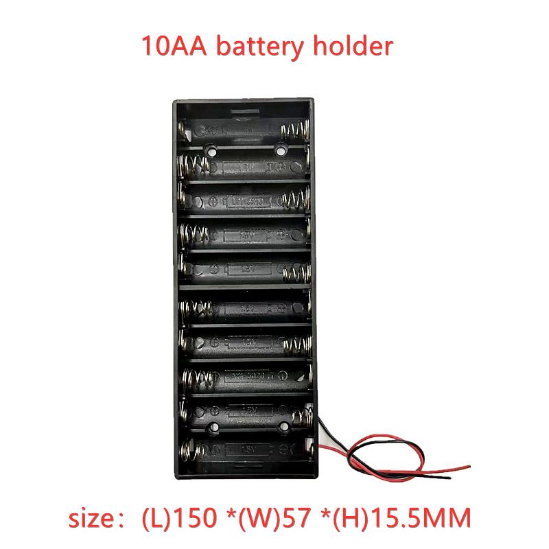 6 8 10AA 10 Khe Cắm Pin AA Hộp Đựng Pin AA Hộp Đựng Pin AA Hộp Đựng Pin 9V 12V 15V Có Dòng DIY Màu Sắc: 2 Chiếc