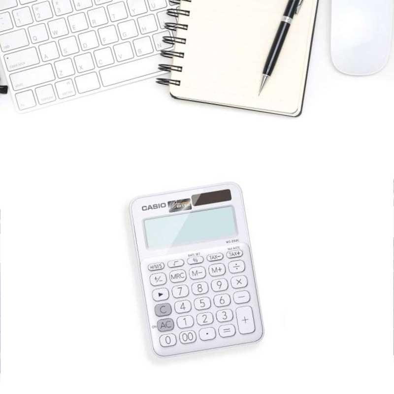 Máy Tính Để Bàn Casio Sắc Màu MS-20UC-WE - Trắng