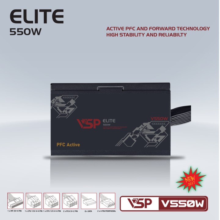 Nguồn máy tính Elite V550W