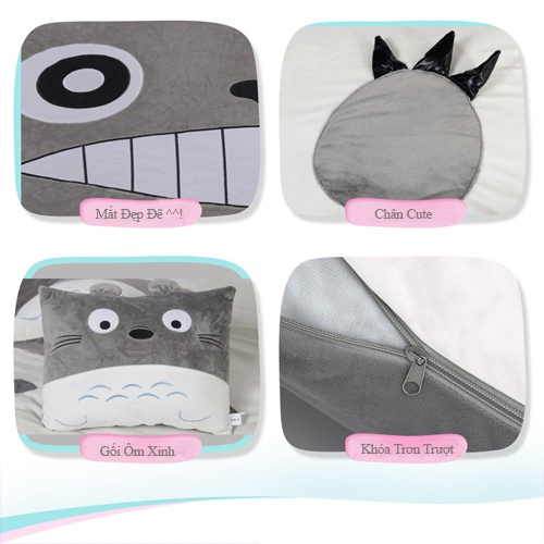 Giường lười Totoro, Ghế lười bệt ruột bông đàn hồi tốt thay thế giường vào mùa đông - A13