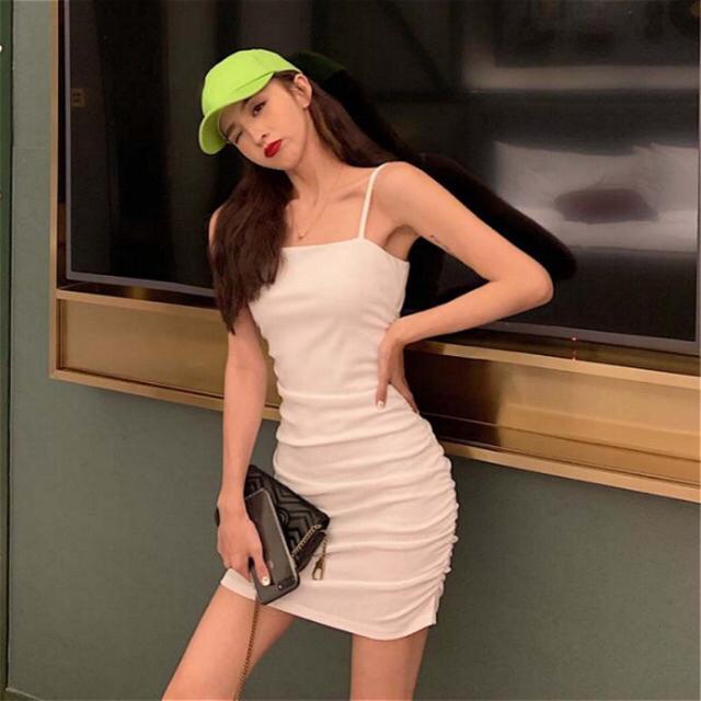 Đầm Body 2 Dây Nhún Sườn Sexy - Hàng Bỏ Shop Loại I