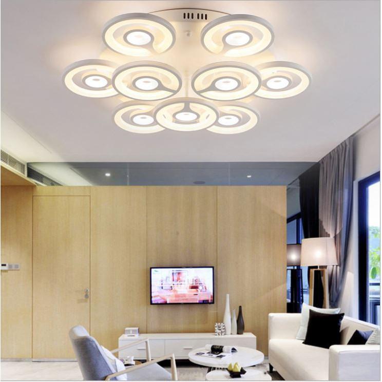 Đèn trần ENTIN 3 chế độ ánh sáng hiện đại tiết kiệm năng lượng - kèm bóng LED chuyên dụng và điều khiển từ xa