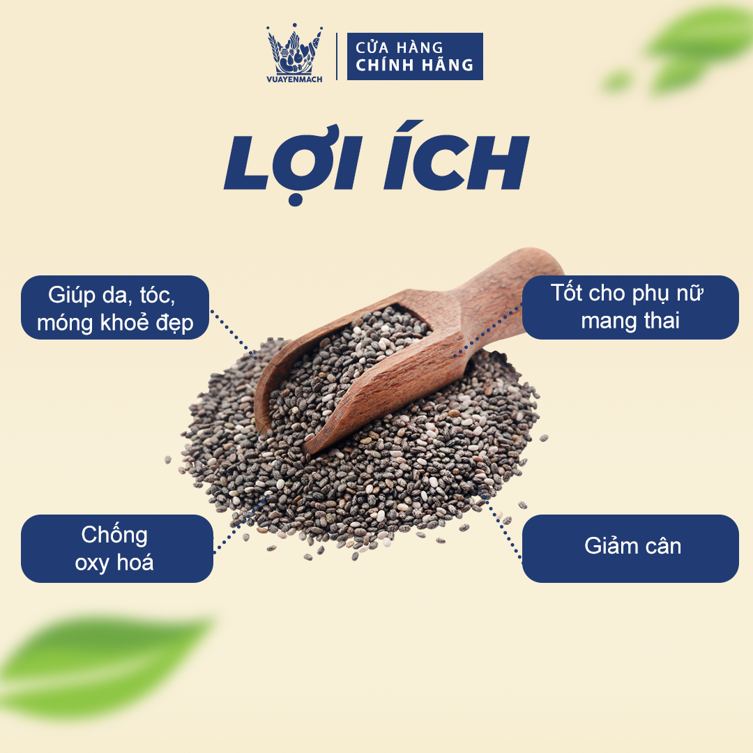 Hạt chia đen VUA YẾN MẠCH Nhập khẩu Paraquay Ăn kiêng Hữu cơ Organic Healthy