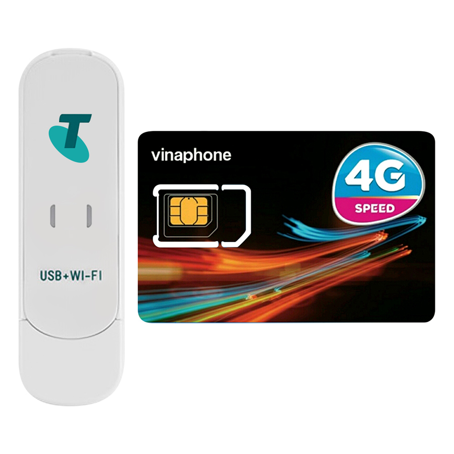 USB Phát Wifi 3G ZTE MF70 21.6Mbps + Sim Vinaphone 3G/4G (Trọn Gói 1 Năm Không Cần Nạp Tiền Duy Trì) - Hàng chính hãng