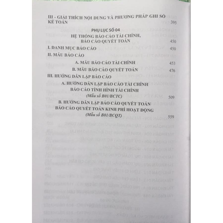 Chế độ kế toán hành chính sự nghiệp (Ban hành theo thông tư 107/2017/TT-BTC ngày 10/10/2017 của Bộ tài chính)