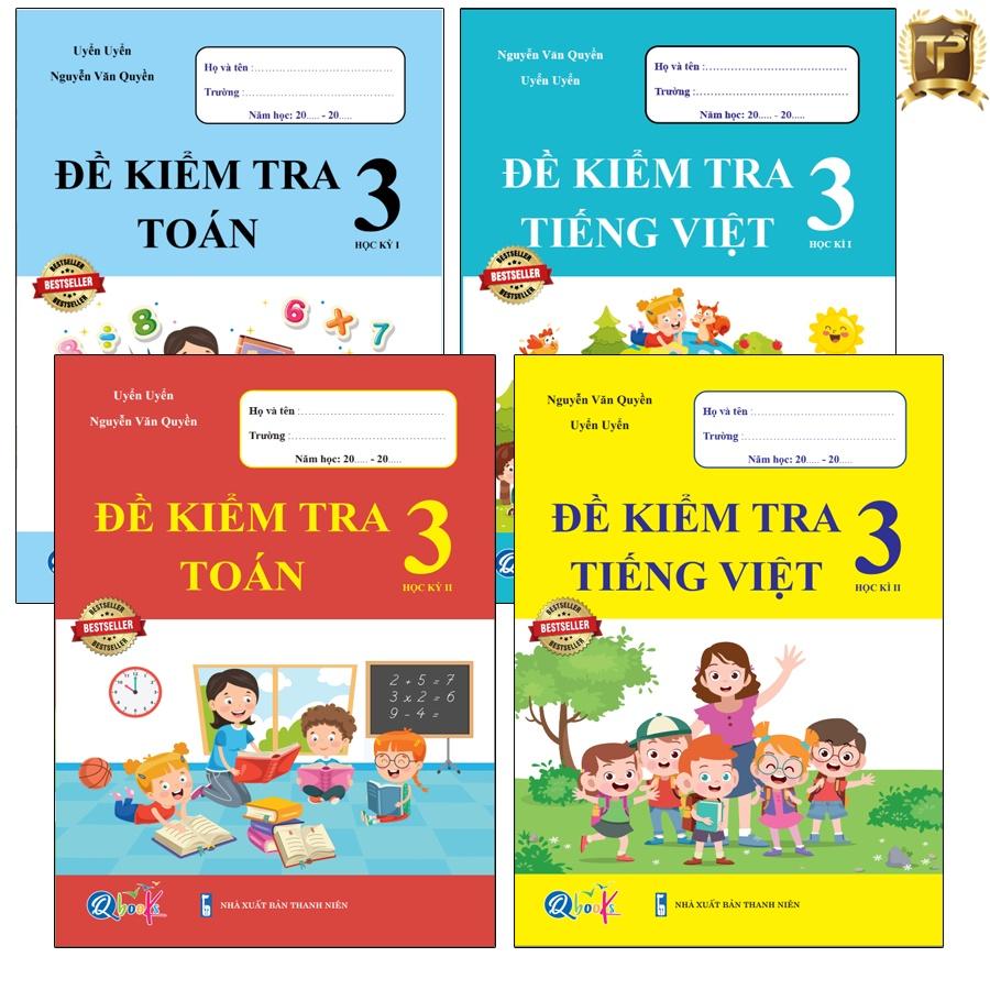 Sách - Combo Đề Kiểm Tra Lớp 3 Cả Năm - Toán và Tiếng Việt (4 quyển)