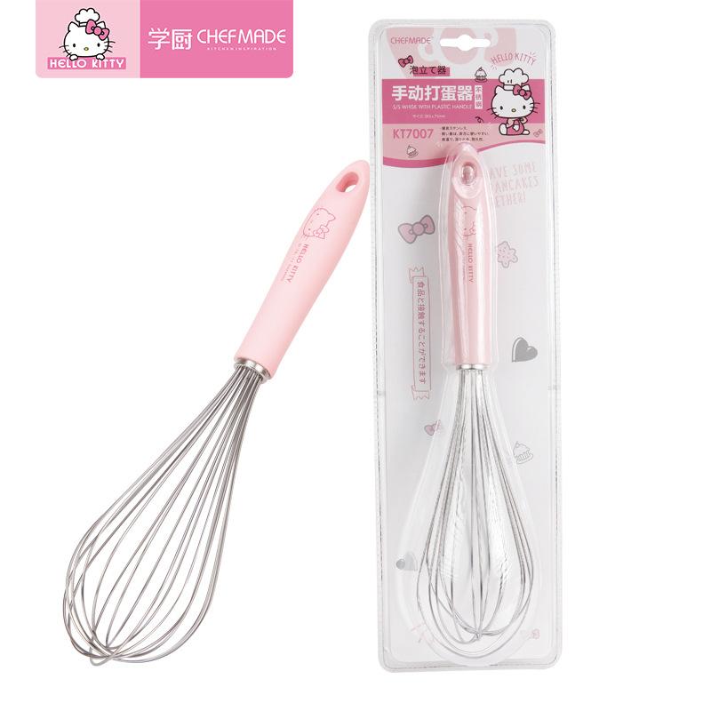 Đầu Bếp Làm Từ Hồng Kitty Nhà Bếp Thép Không Gỉ 304 Kem Xay Đánh Trứng Cầm Tay Phối Bếp Phụ Trợ Phụ Kiện Dụng Cụ Làm Bánh