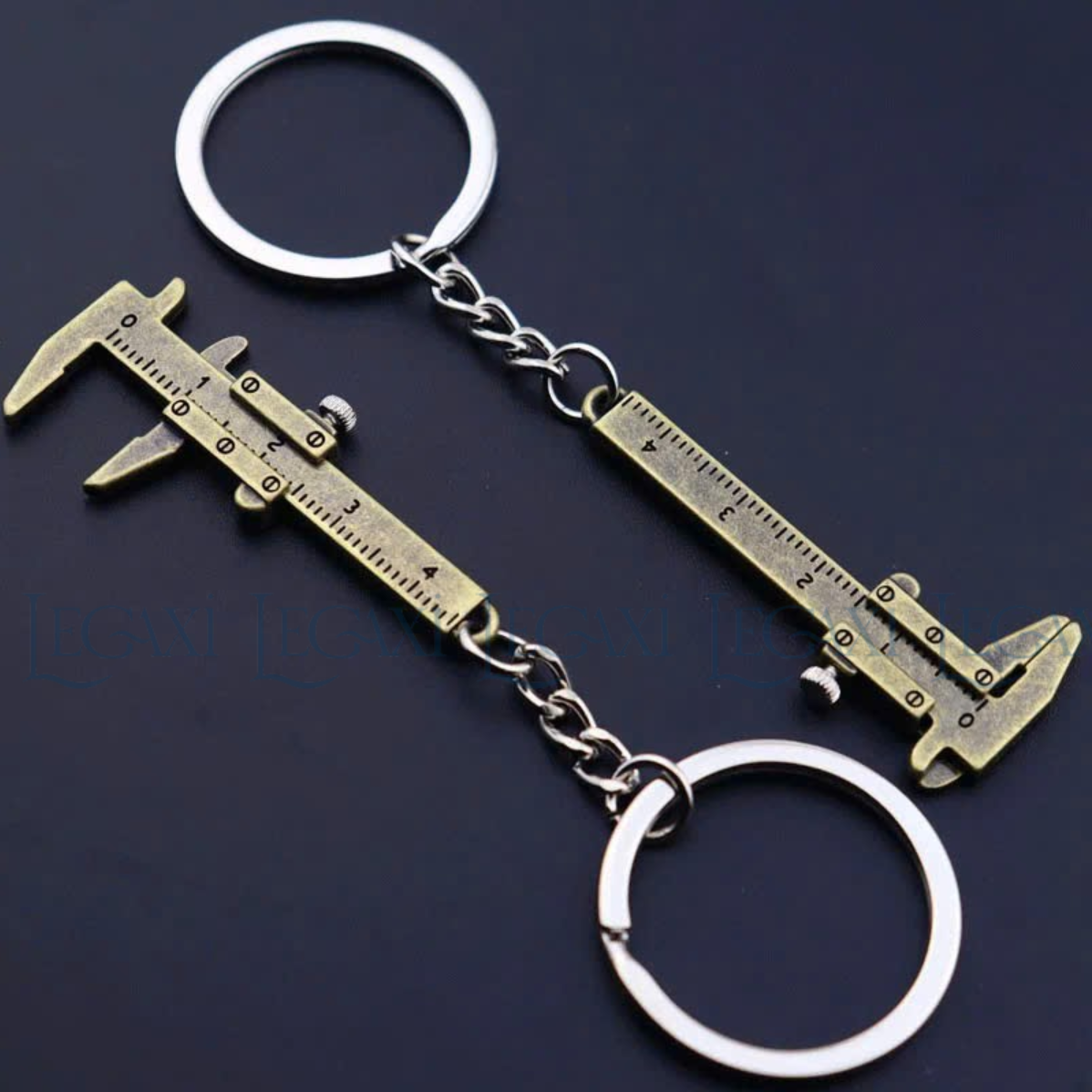 Móc Chìa Khóa Thước Kẹp Vernier Thước Đo Khoảng Cách Bằng Kim Loại Móc Khóa Xe Nhà Túi Cho Kỹ Sư Thợ Cơ Khí